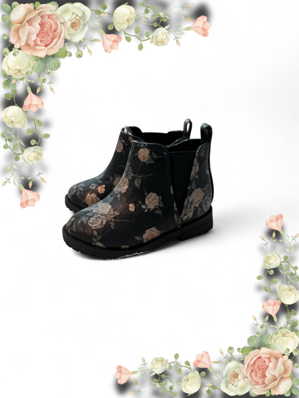 Floral Chelsea Kids Boots